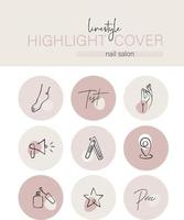 Highlight Cover Nail Salon vector