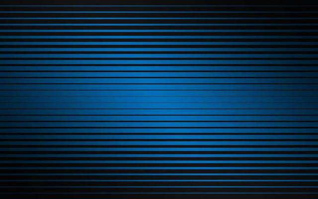 Dark black and blue horizontal lines pattern. Abstract vector background. Technology concept