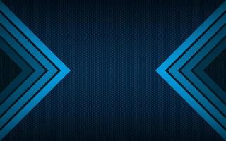 Abstract blue arrow direction with dark hexagon mesh texture. Modern metallic technology background. Vector illustration