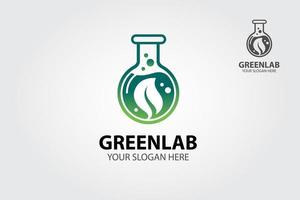 Green Lab Vector Logo Template. The versatile green lab logo is versatile for innovative experiments. A modern and professional identity, great for your business.