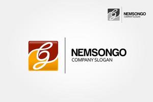 Enem Songo numeric Logo Template. Creative number logo square 2.0 for Your Company. vector