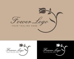 Flower logo design. Vector eps.10