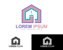 Home paint logo design vector