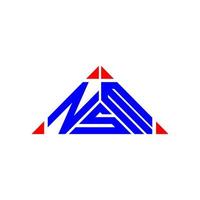 Diseño creativo del logotipo de la letra nsm con gráfico vectorial, logotipo simple y moderno de nsm. vector