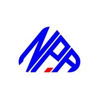 diseño creativo del logotipo de la letra npa con gráfico vectorial, logotipo simple y moderno de npa. vector