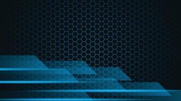 Technology futuristic background striped lines with light effect on blue background. vector