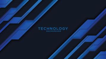 Abstract black and blue frame layout modern tech design template. Vector graphic.