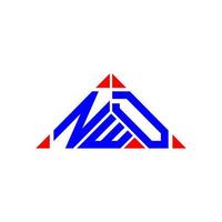 Diseño creativo del logotipo de la letra nwd con gráfico vectorial, logotipo simple y moderno de nwd. vector