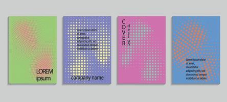 Minimal abstract vector halftone cover design template. Future geometric gradient background.