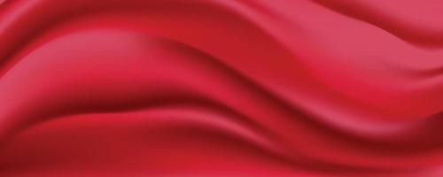 Red Silk Fabric Abstract Background vector