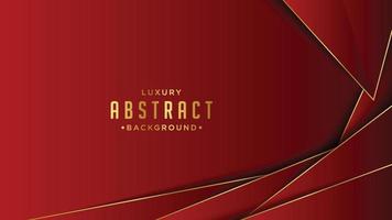 Luxury and elegant golden line with dark red template background. vector