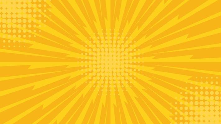 Vector halftone illustration. comics orange background cartoon pop art retro vector illustration. Cartoon funny retro pattern strip mock up.