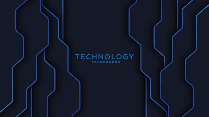 Abstract black blue frame layout modern tech design template. Vector graphic.