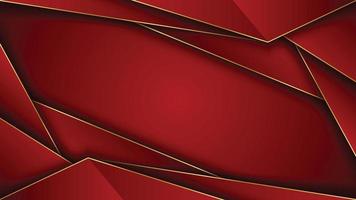 Luxury and elegant golden line with dark red template background. vector