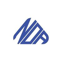 diseño creativo del logotipo de la letra noa con gráfico vectorial, logotipo simple y moderno de noa. vector