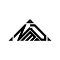 diseño creativo del logotipo de letra nmd con gráfico vectorial, logotipo sencillo y moderno nmd. vector