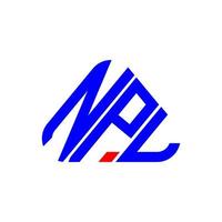 Diseño creativo del logotipo de letra npl con gráfico vectorial, logotipo simple y moderno npl. vector