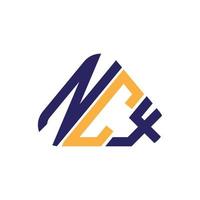 Diseño creativo del logotipo de la letra ncx con gráfico vectorial, logotipo simple y moderno de ncx. vector