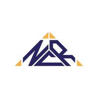 Diseño creativo del logotipo de la letra ncr con gráfico vectorial, logotipo simple y moderno de ncr. vector
