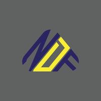 diseño creativo del logotipo de la letra ndf con gráfico vectorial, logotipo simple y moderno de ndf. vector
