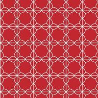 Seamless geometric poinsettia flower pattern on isolated red background. Retro shapes, perfect for wallpaper, wrapping paper, holiday greetings, scrapbooking, winter, Christmas and New Year design. vector