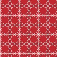 Seamless geometric poinsettia flower pattern on isolated red background. Retro shapes, perfect for wallpaper, wrapping paper, holiday greetings, scrapbooking, winter, Christmas and New Year design. vector