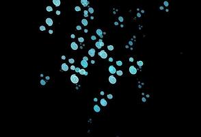 Dark BLUE vector pattern with lines, ovals.