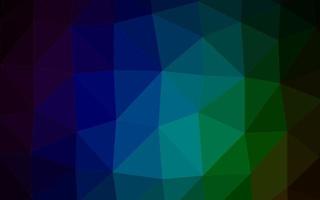 Dark Multicolor, Rainbow vector polygon abstract background.