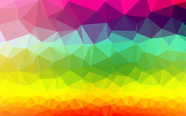 Light Multicolor, Rainbow vector polygon abstract layout.