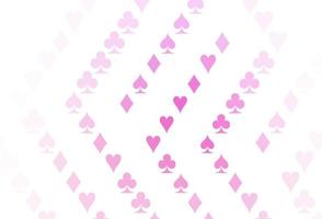 Light Pink vector background with cards signs.