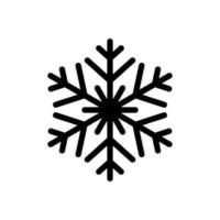 Snowflake icon vector isolated on white background