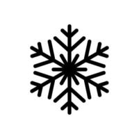 vector icono de copo de nieve aislado sobre fondo blanco