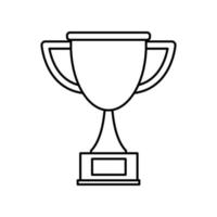 Trophy vector line art isolated on white background