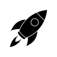 Rocket icon isolated on white background vector