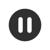 Pause icon isolated on white background vector