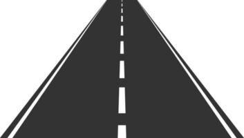 Straight road with white markings vector