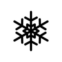 Snowflake icon vector isolated on white background