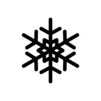 vector icono de copo de nieve aislado sobre fondo blanco