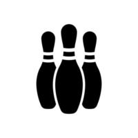 Pin bowling icon isolated on white background vector