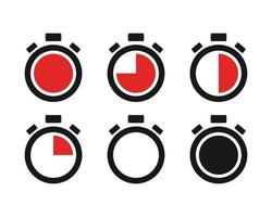 Timer vector icons isolated