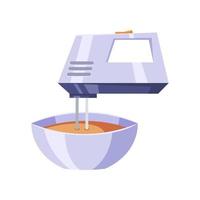 Electric hand mixer with bowl vector isolated