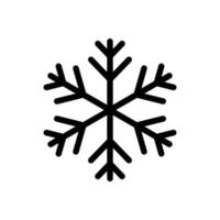 Snowflake icon vector isolated on white background