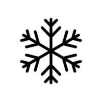 vector icono de copo de nieve aislado sobre fondo blanco