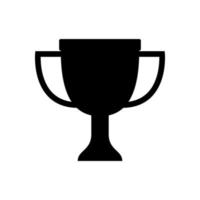 Trophy vector silhouette isolated on white background