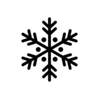 vector icono de copo de nieve aislado sobre fondo blanco