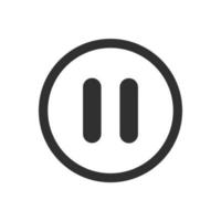 Pause icon isolated on white background vector