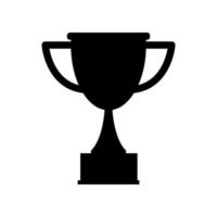 Trophy vector silhouette isolated on white background