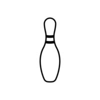 Bowling game. Bowling ball and pin icon. Vector icon.