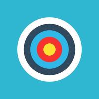 Archery target Flat design isolated vector