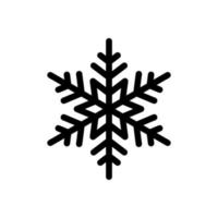 vector icono de copo de nieve aislado sobre fondo blanco